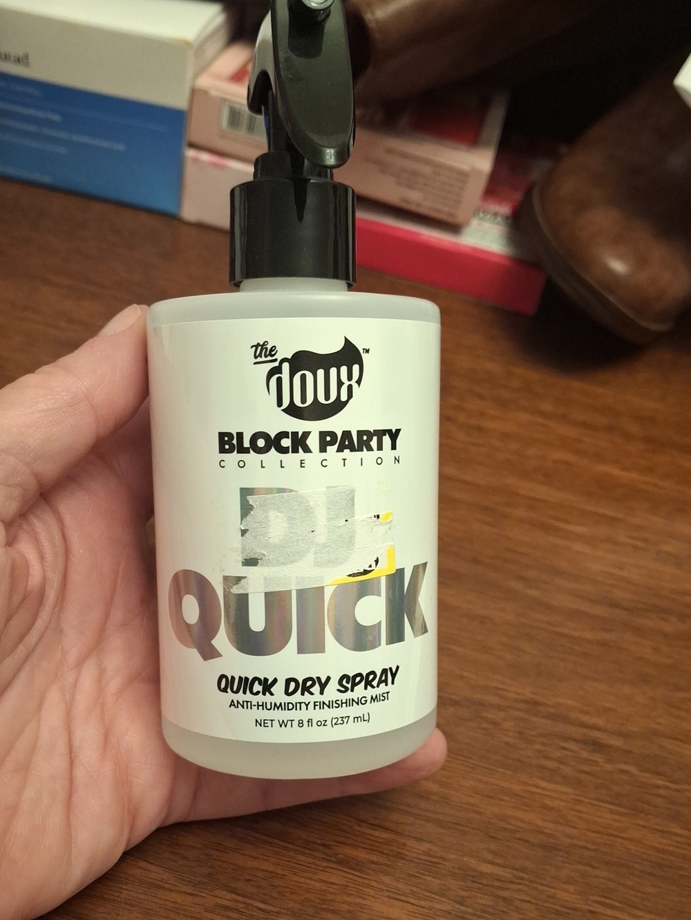 The Doux Block Party DJ Quick Dry Spray 237ml New